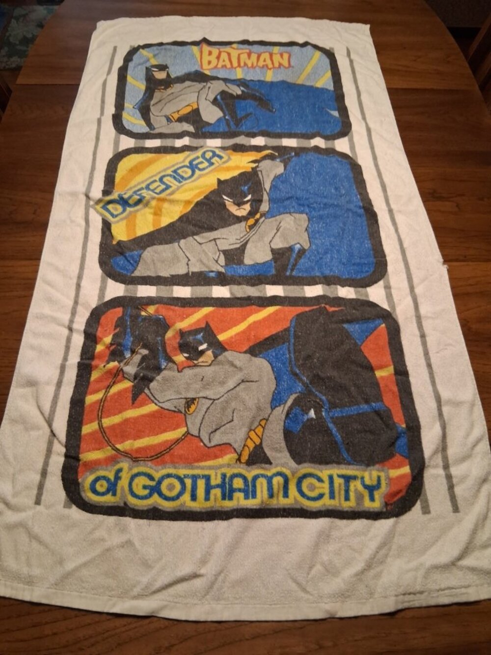 Vintage Batman Towel DC Comics Batman Defender of Gotham City